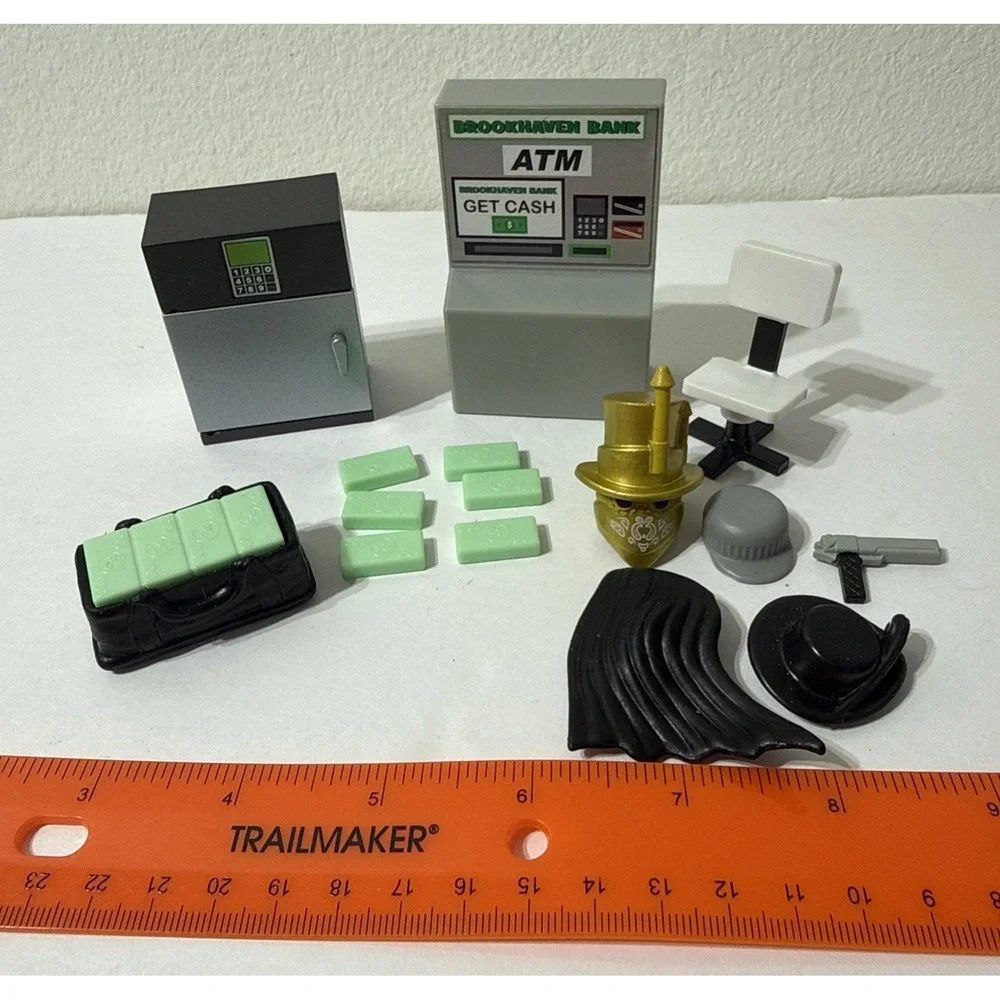 Roblox Brookhaven Bank Replacement Parts LOT As Pictured 15 pcs ATM Money Cape